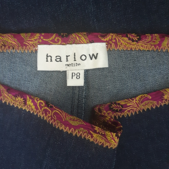 Harlow hi waist crop Jeans pants sz P8 *C7 - Picture 5 of 6